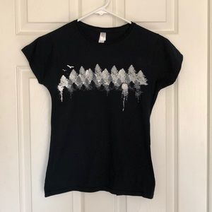 Gildan Tee Shirt Black Size S